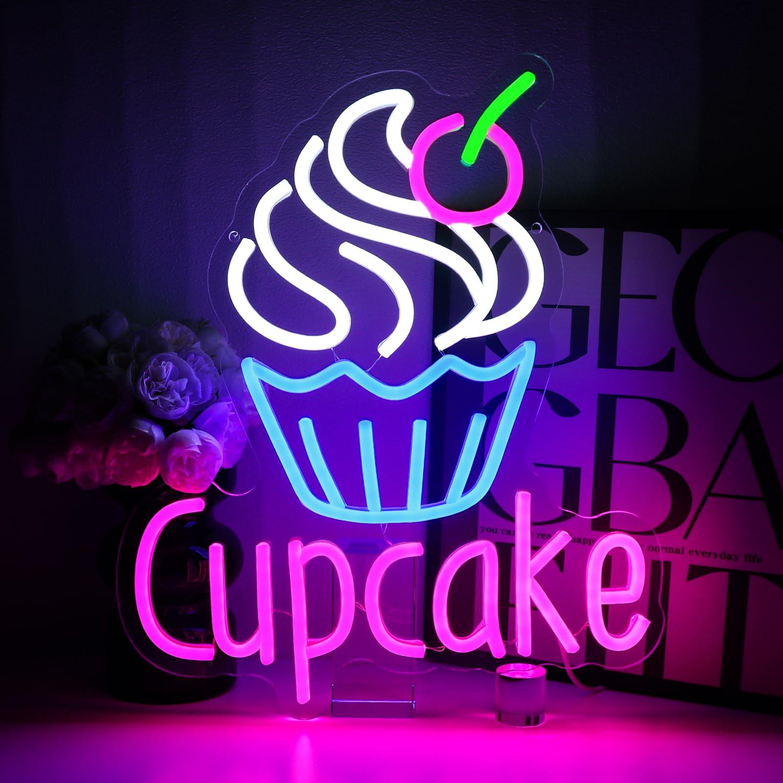 Commercial Kitchen Store - Cupcake sinal de néon para decoração