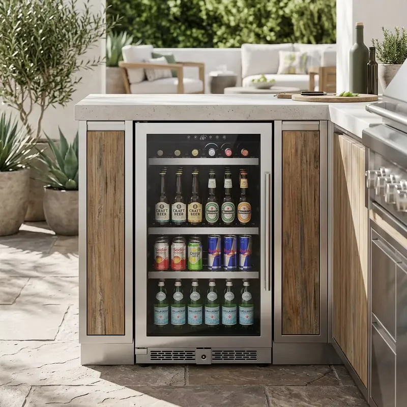 Commercial Kitchen Zones - Refrigerador de aço inoxidável sob balcão,