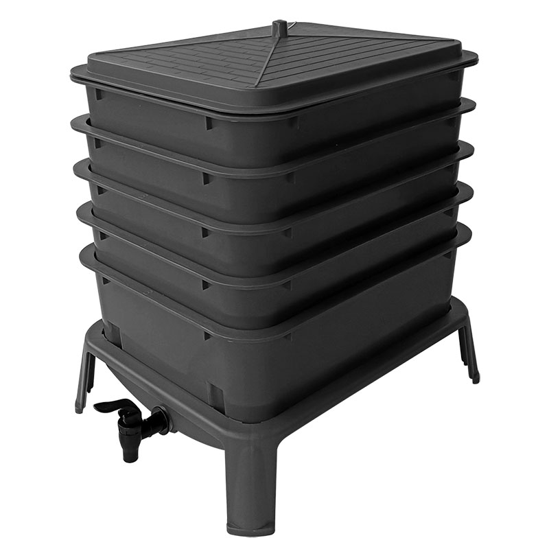 Commercial Kitchen Bin - Compostor de minhocas de 50L e