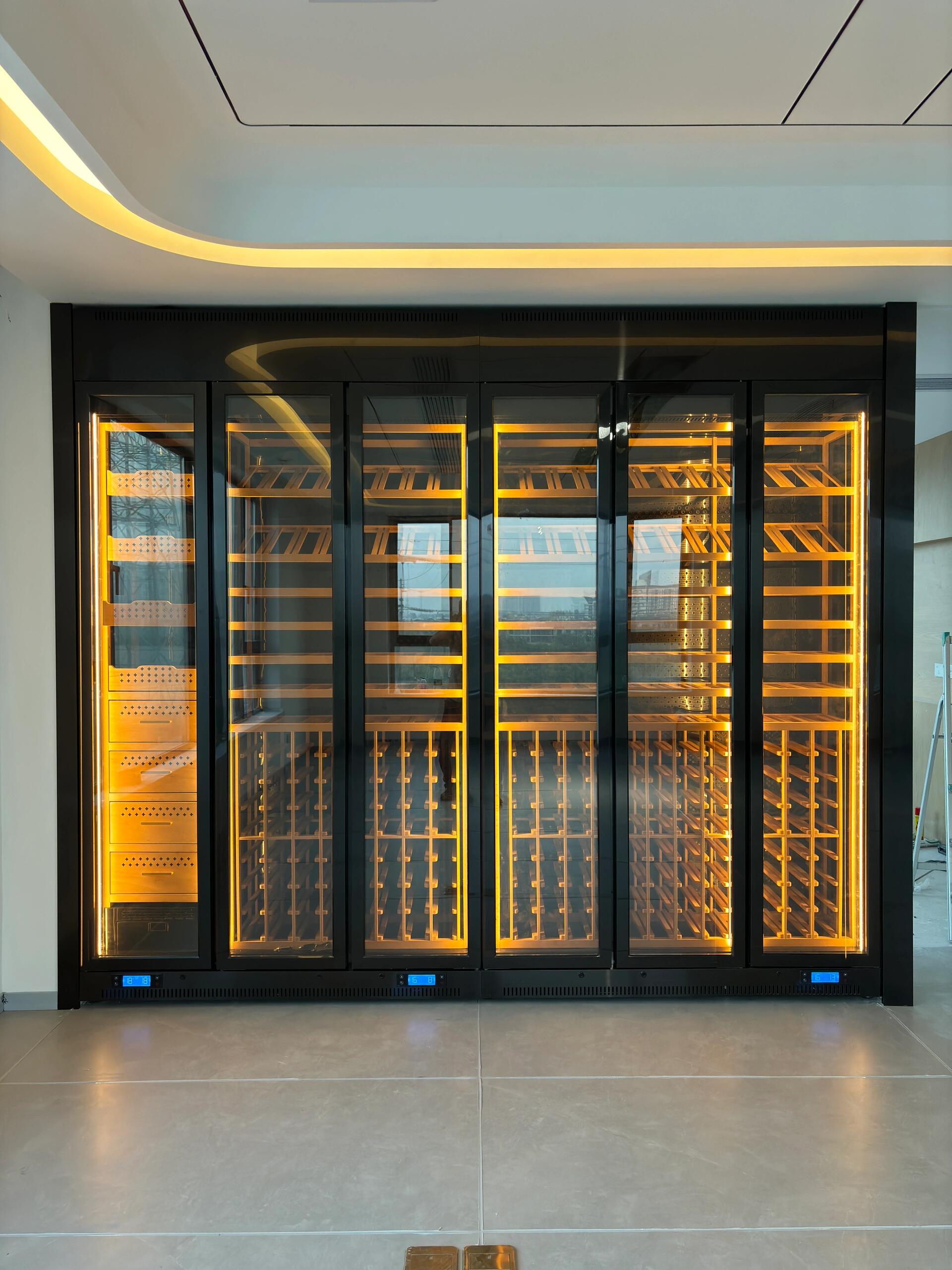 Commercial Kitchen Zones - Refrigerador de Vinho Comercial Embutido com