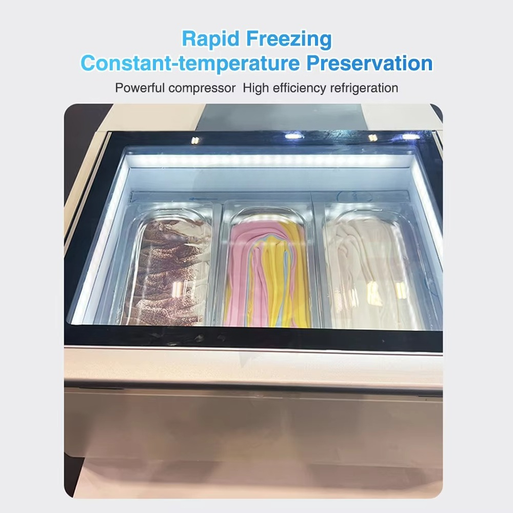 Commercial Chest Freezer - Porta de vidro comercial mini freezer
