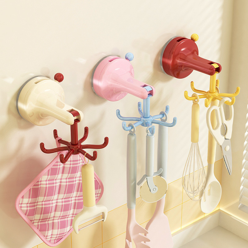 Commercial Kitchen Rack - Gancho de Cozinha Giratório com Ventosa,