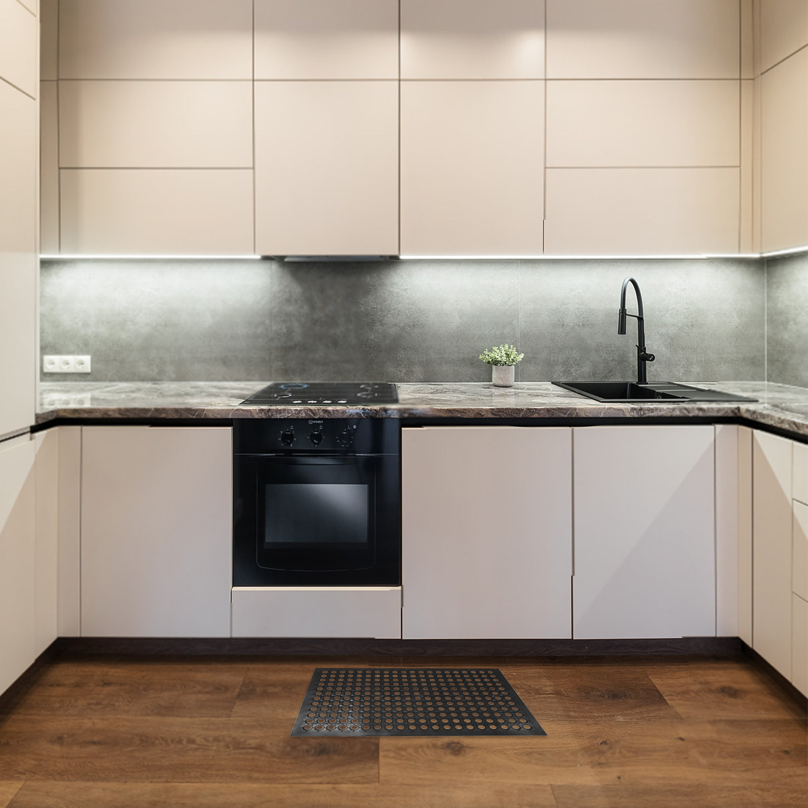 Kitchen Flooring Commercial - Tapete de Borracha Antiderrapante para Cozinha,