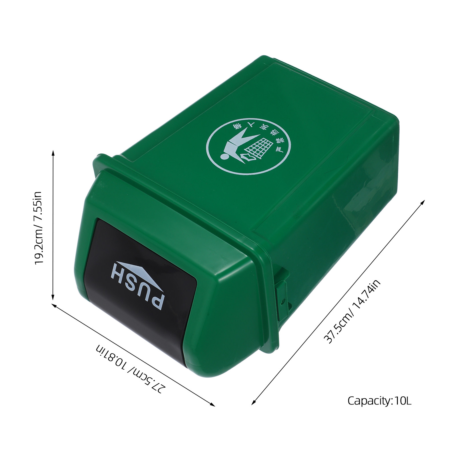 Lixeira Plástica Verde de 10L  - Commercial Kitchen Trash Can avaliação e preço