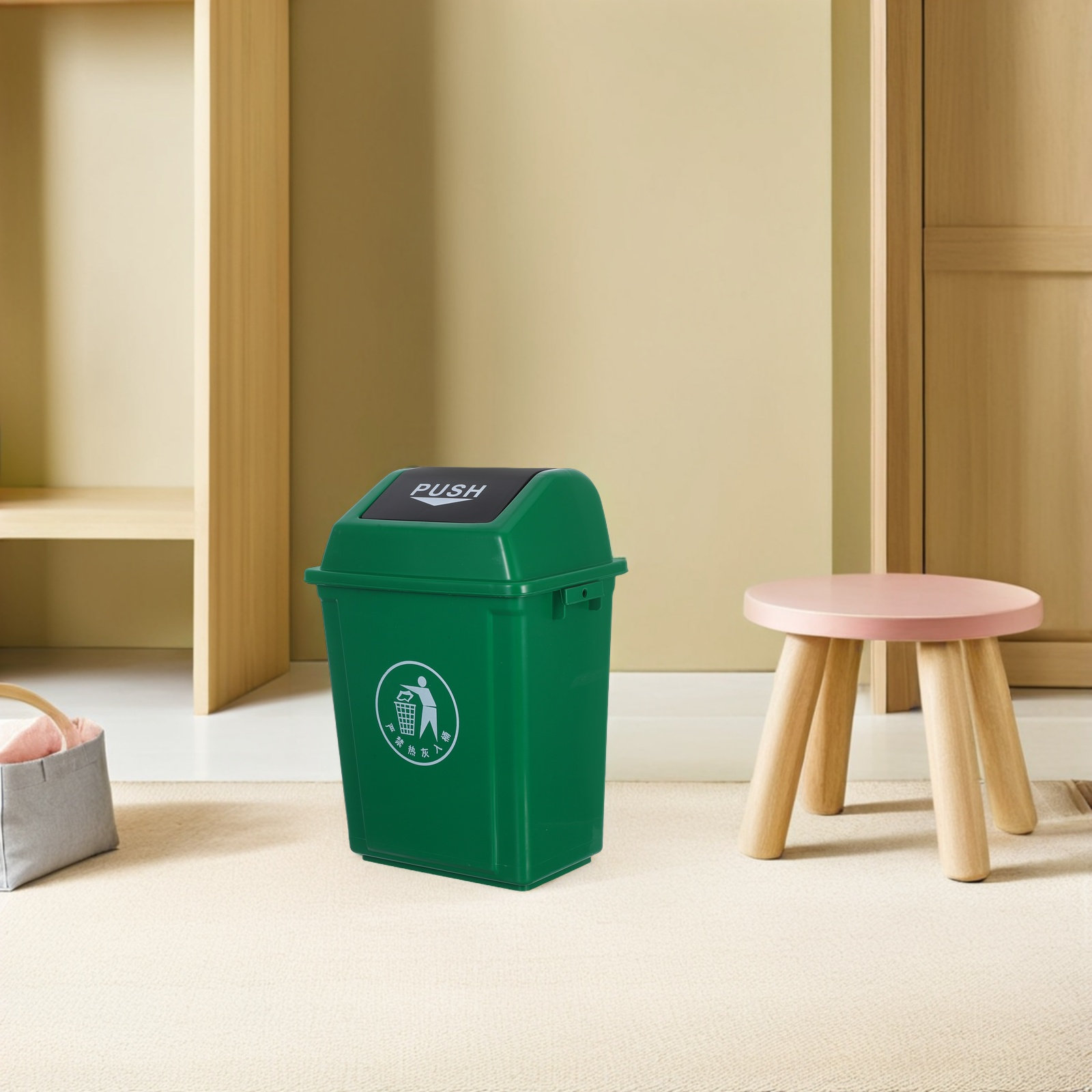 Lixeira Plástica Verde de 10L  - Commercial Kitchen Trash Can avaliação e preço