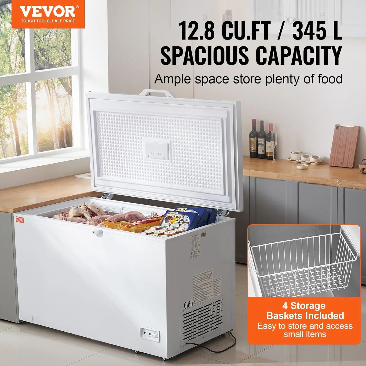 Congelador Horizontal, 12.8 Cu - Commercial Chest Freezer avaliação e preço