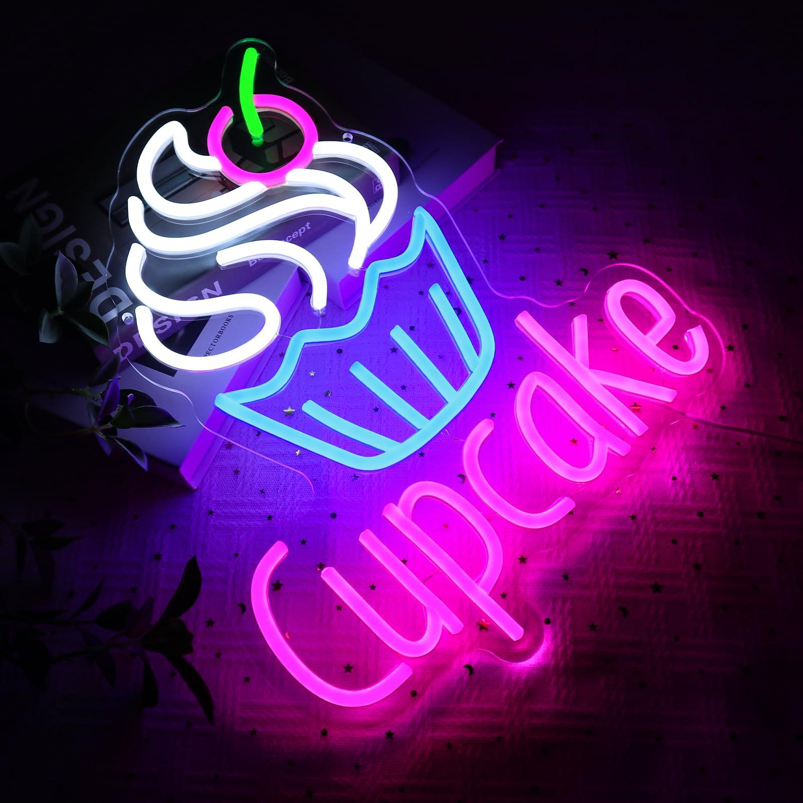 Cupcake sinal de néon para dec - Commercial Kitchen Store avaliação e preço