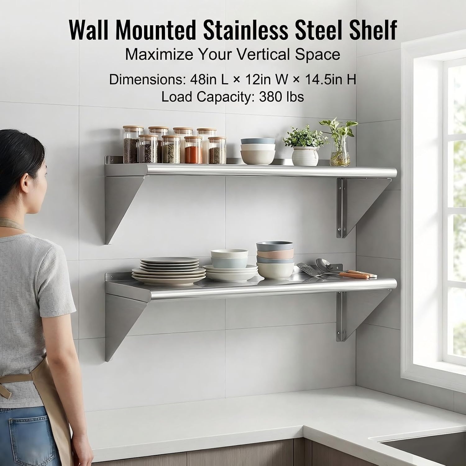 Prateleira de Aço Inoxidável M - Wall Shelf Commercial Kitchen avaliação e preço