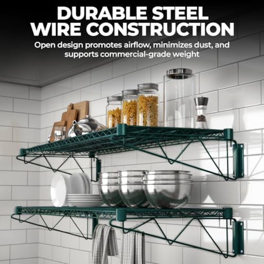 Prateleira de Parede Verde com - Wall Shelf Commercial Kitchen avaliação e preço