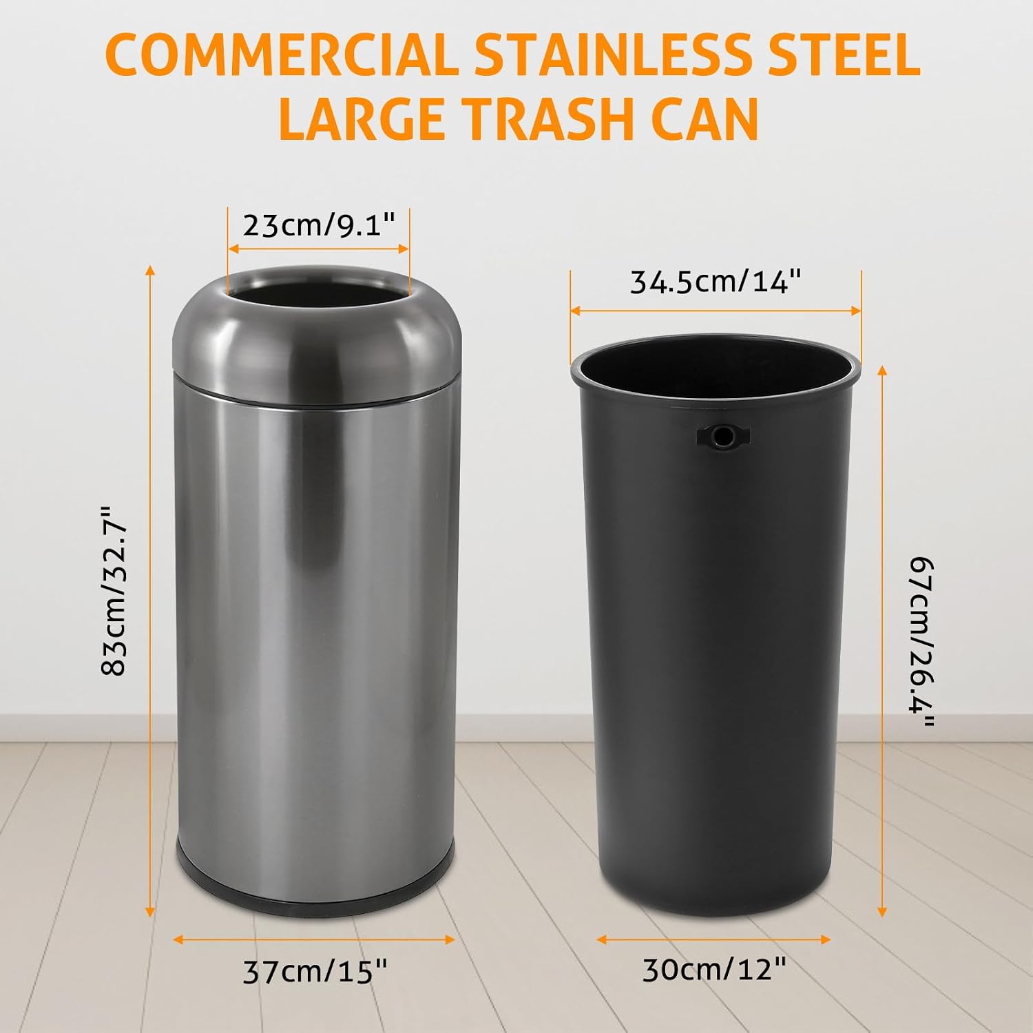 Lixeira Comercial Grande de 16 - Commercial Kitchen Trash Can avaliação e preço