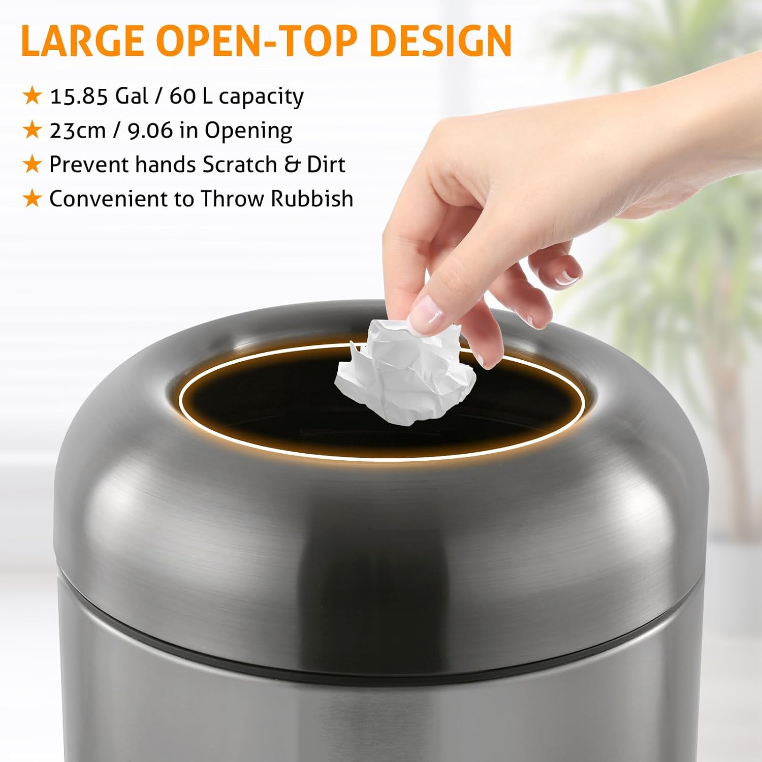 Lixeira Comercial Grande de 16 - Commercial Kitchen Trash Can avaliação e preço