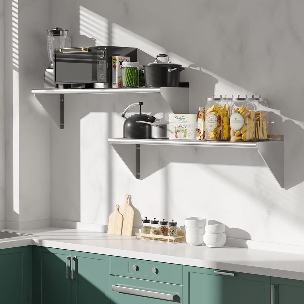 Pacote com 2 Prateleiras de Aç - Wall Shelf Commercial Kitchen avaliação e preço