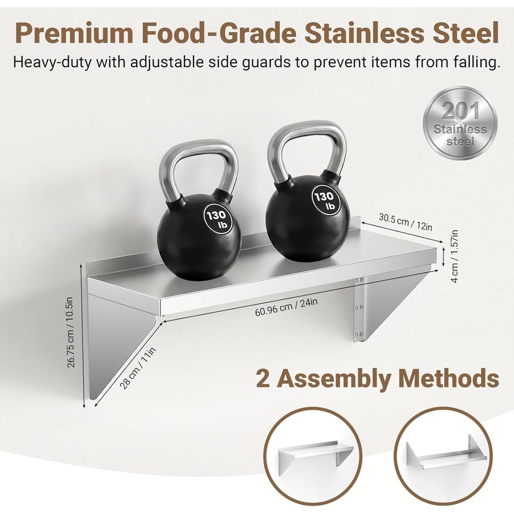 Prateleira de Parede em Aço In - Wall Shelf Commercial Kitchen avaliação e preço